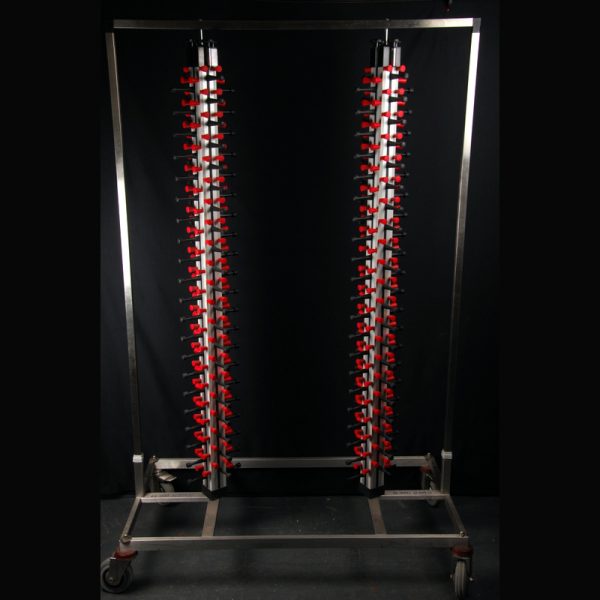 Mobile double jack stack / plate rack