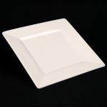 WHITE CHINA SQUARE PLATE 7"