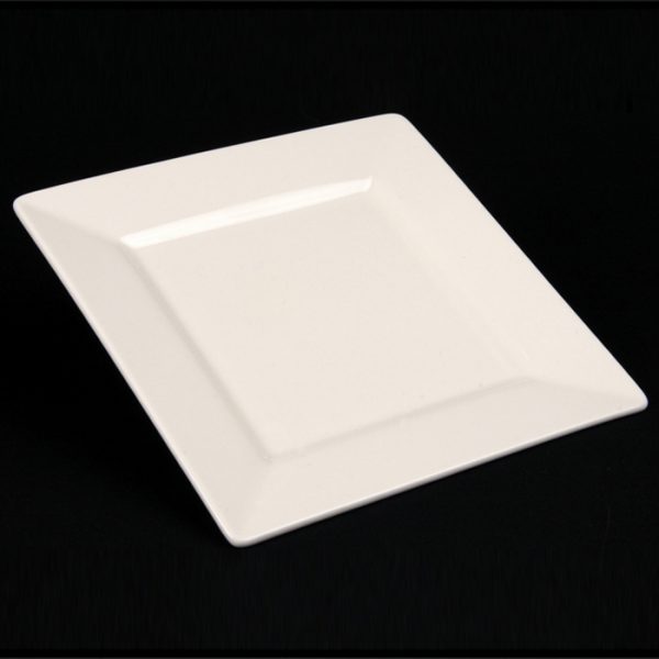 WHITE CHINA SQUARE PLATE 7"