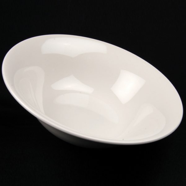 WHITE CHINA SALAD BOWL 10" ROUND