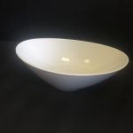 WHITE CHINA SALAD BOWL OVAL 10"