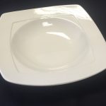 SIMPLICITY SQUARE 11" WHITE CHINA BOWL