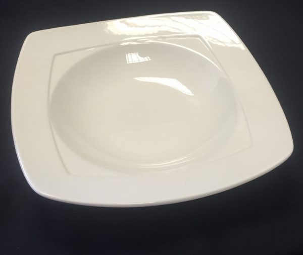 SIMPLICITY SQUARE 11" WHITE CHINA BOWL