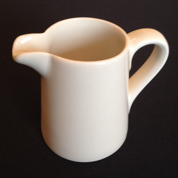 WHITE CHINA MILK JUG 9oz