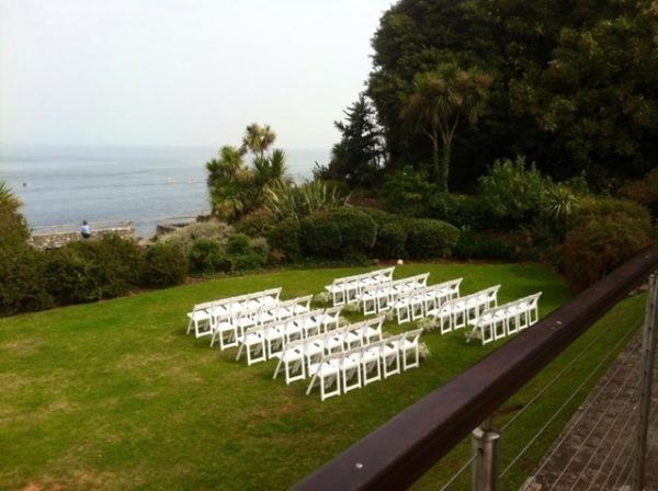 white folding chair hire 4