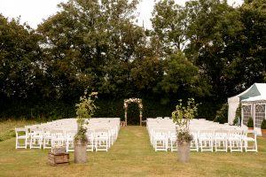 white resin chairs