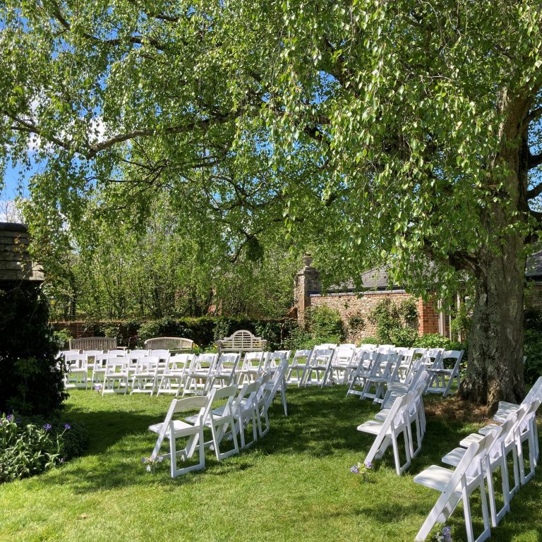 Bothy white chairs without guests 1